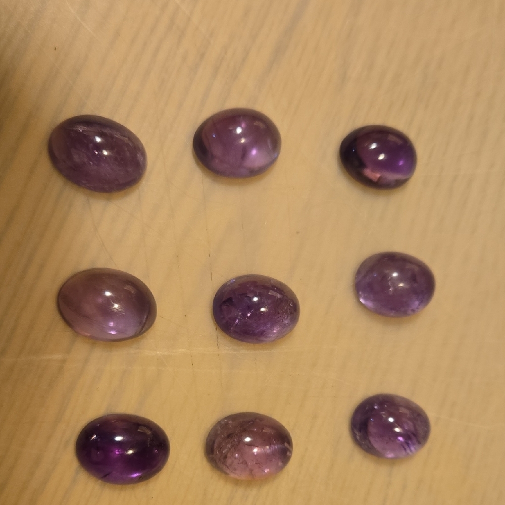 Natural Amethyst Gemstone Cabochons.